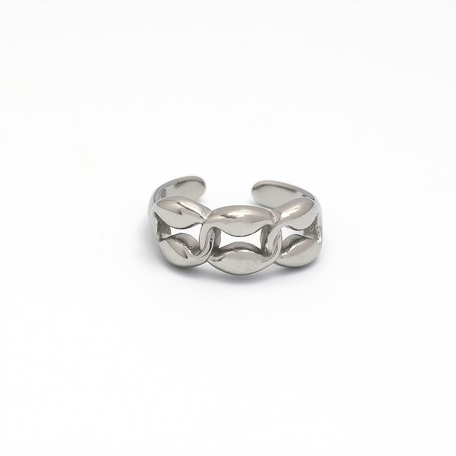 Silver Chunky Stainless Steel Mariner Adjustable ✦ RI-0031