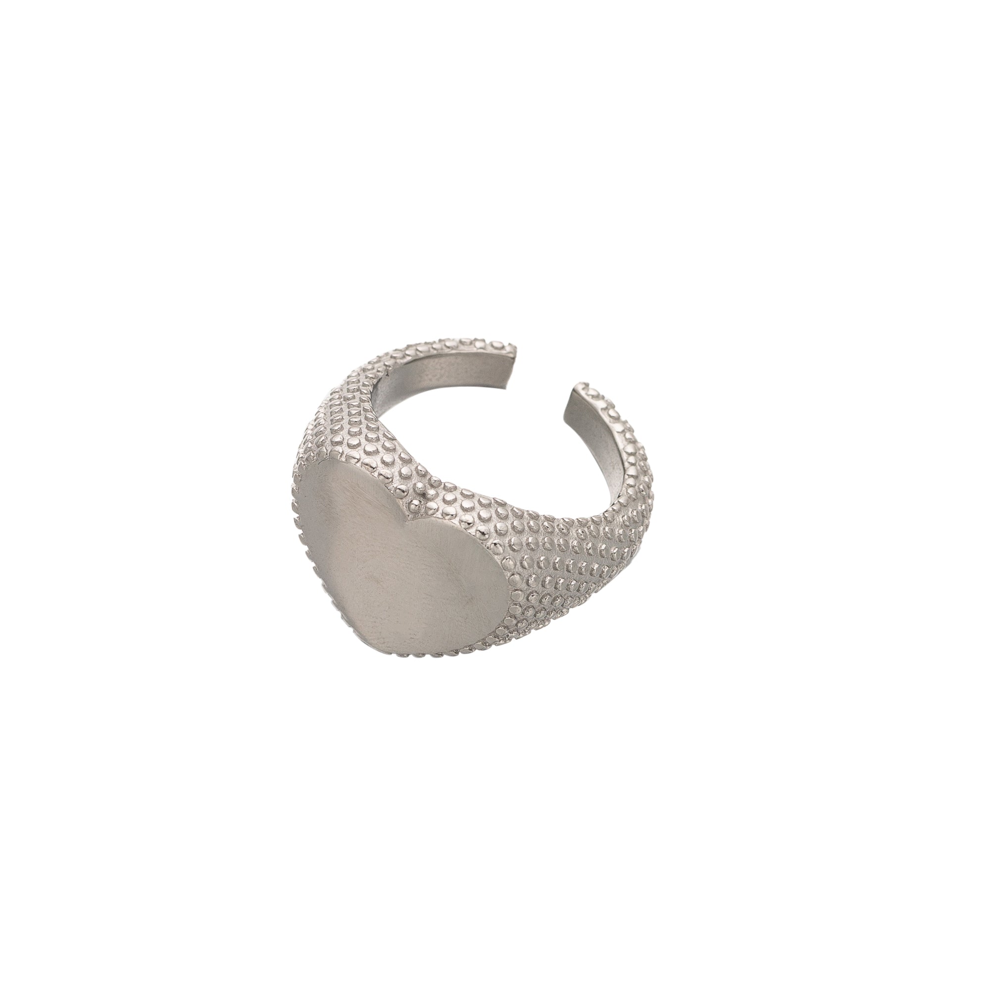 Chunky Silver Heart Stainless-Steel ✦ RI-0039