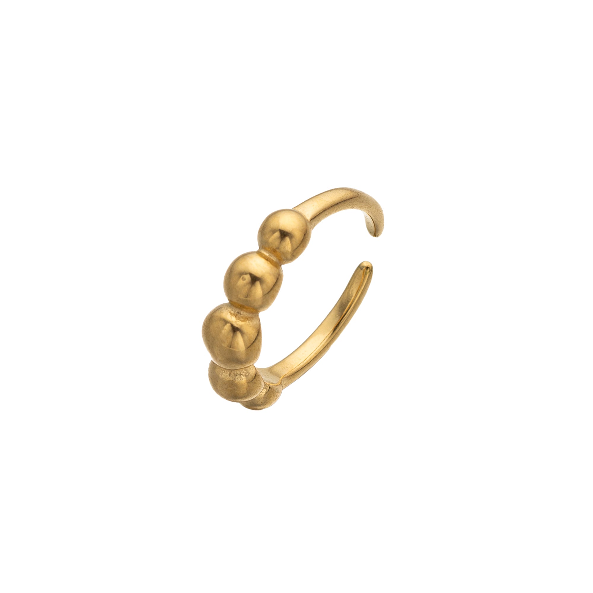 Gold Minimalist Stainless Steel Bold Adjustable Ring-00044