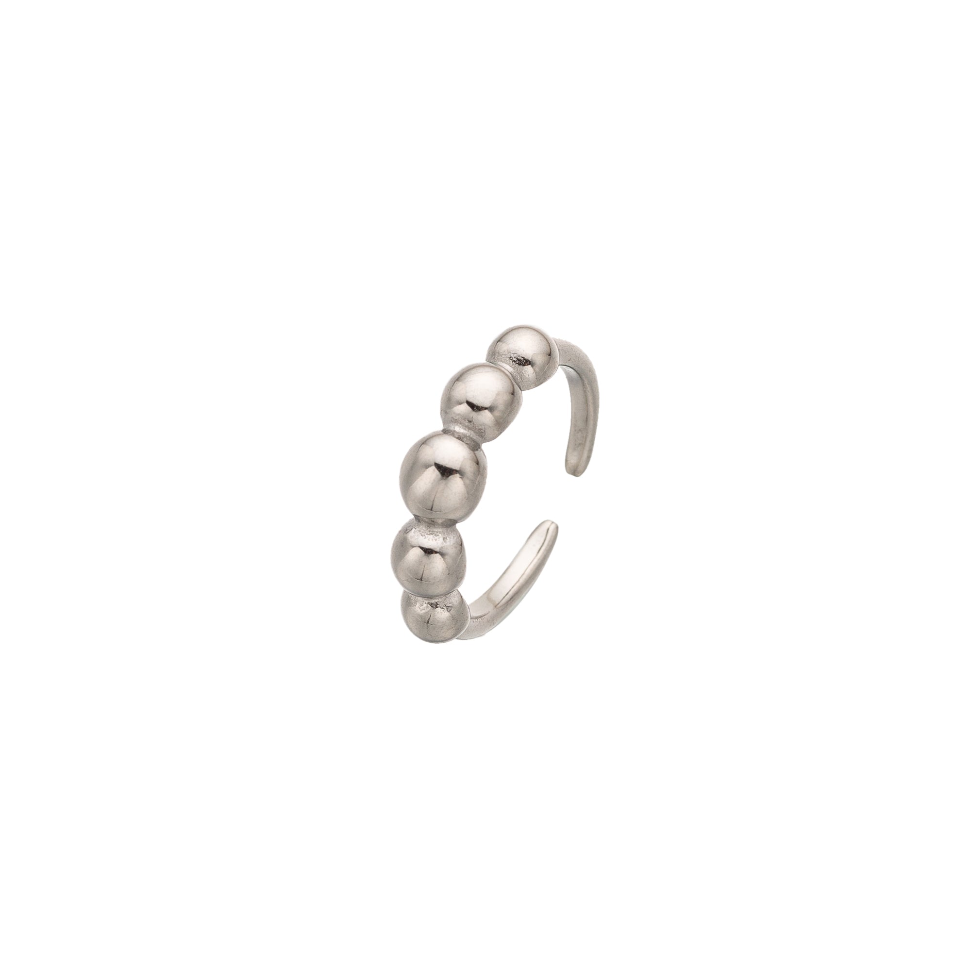 Silver Minimalist Stainless Steel Bold Adjustable ✦ RI-0045
