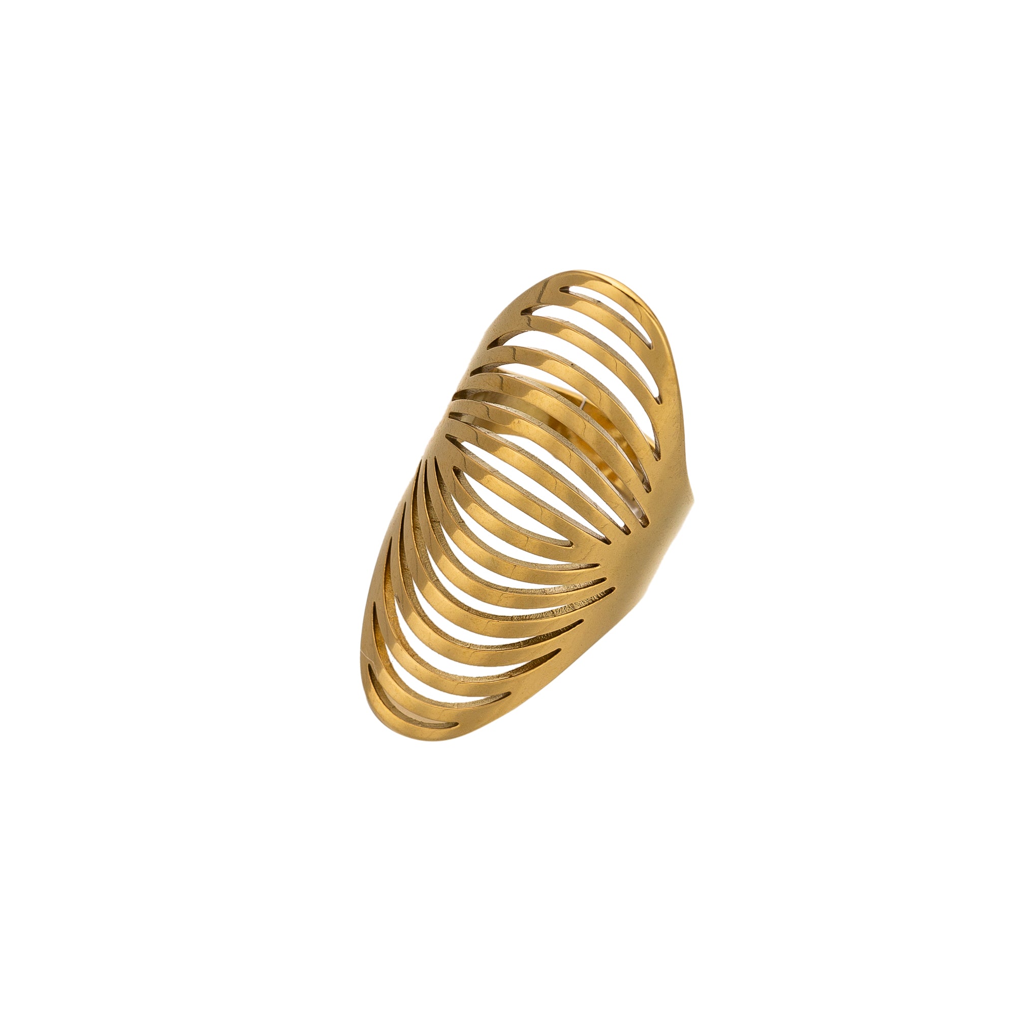 Gold Chunky Stainless Steel Stacked Adjustable ✦ RI-0050