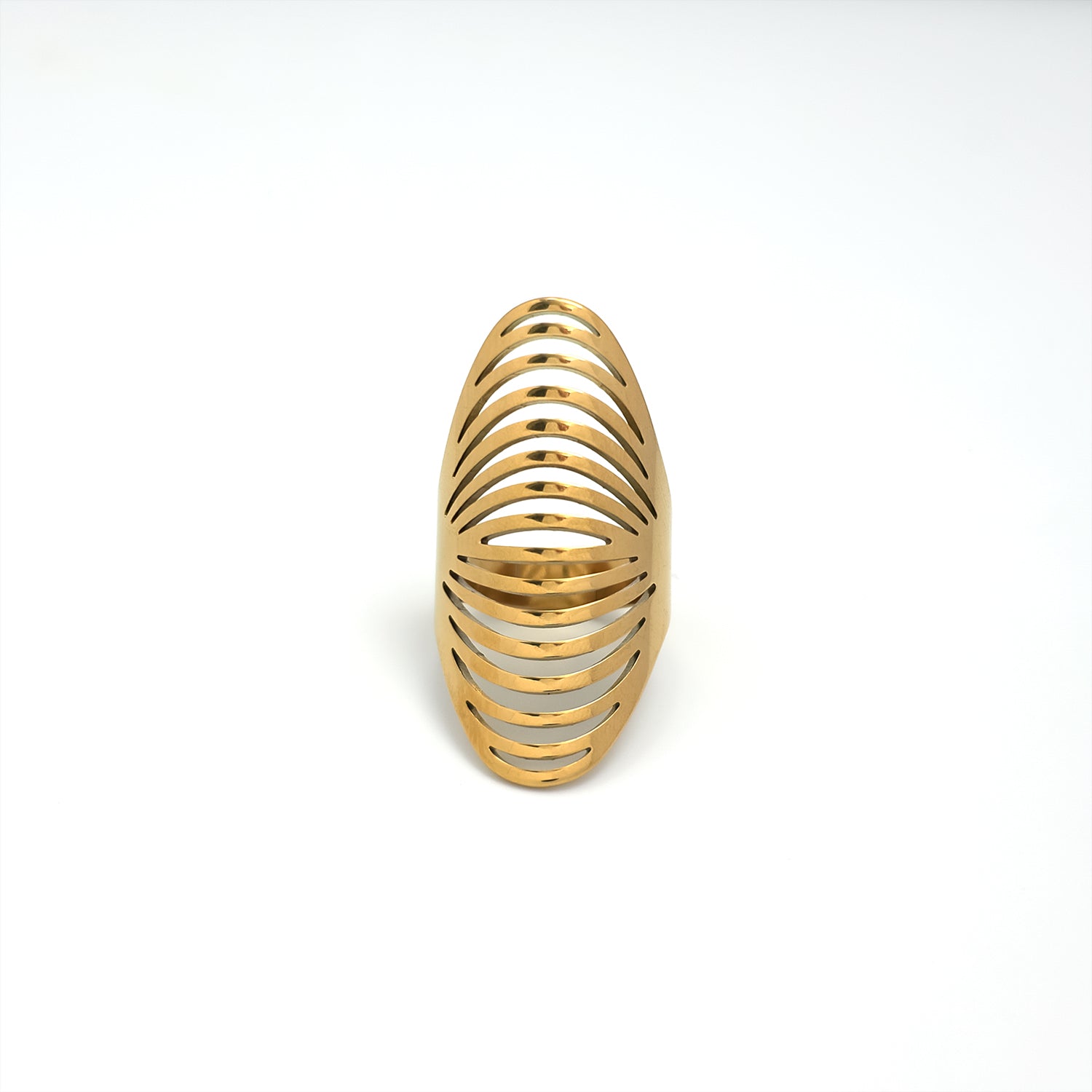Gold Chunky Stainless Steel Stacked Adjustable ✦ RI-0050