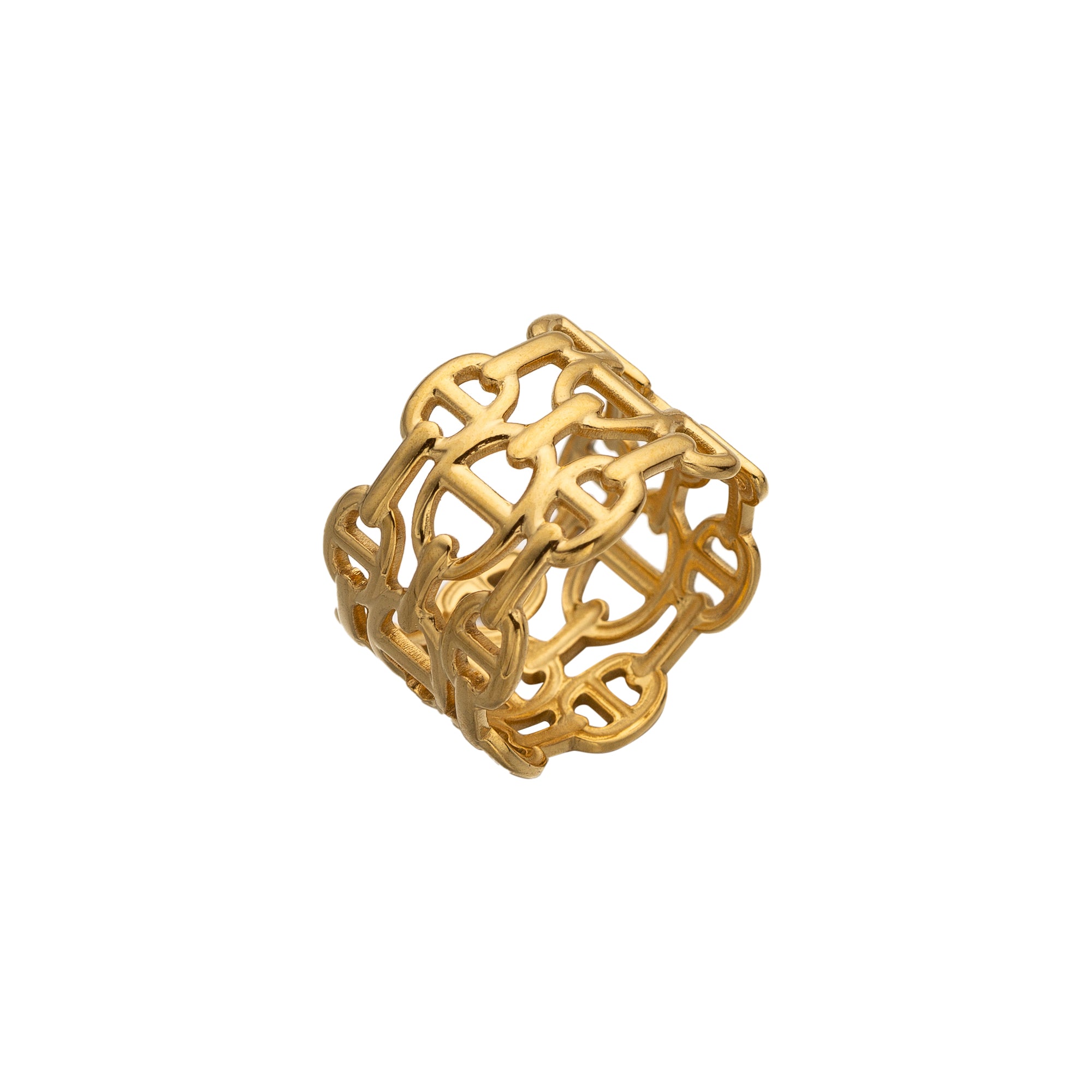 Gold Stacked Stainless Steel Mariner ✦ RI-0054