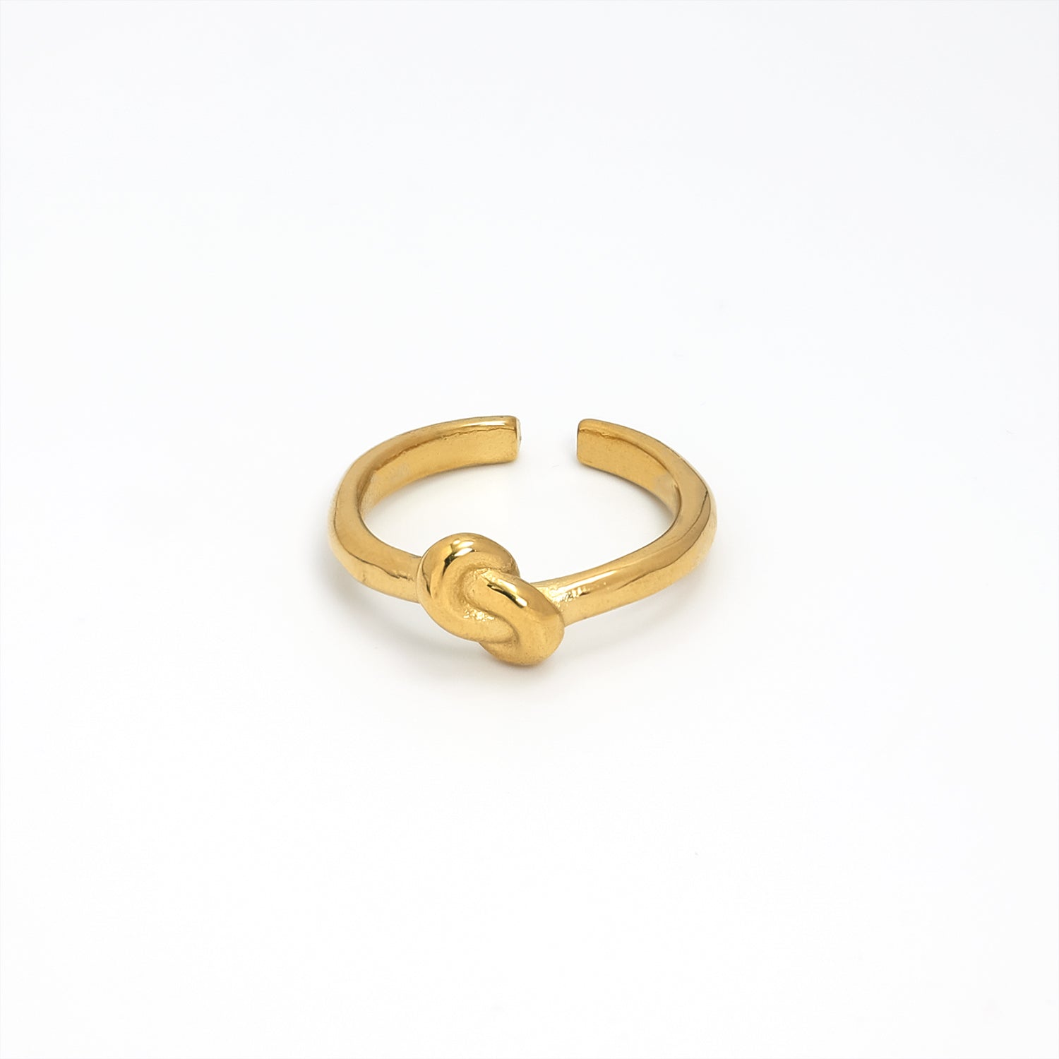 Gold Minimalist Stainless Steel Petite Adjustable Ring-00060
