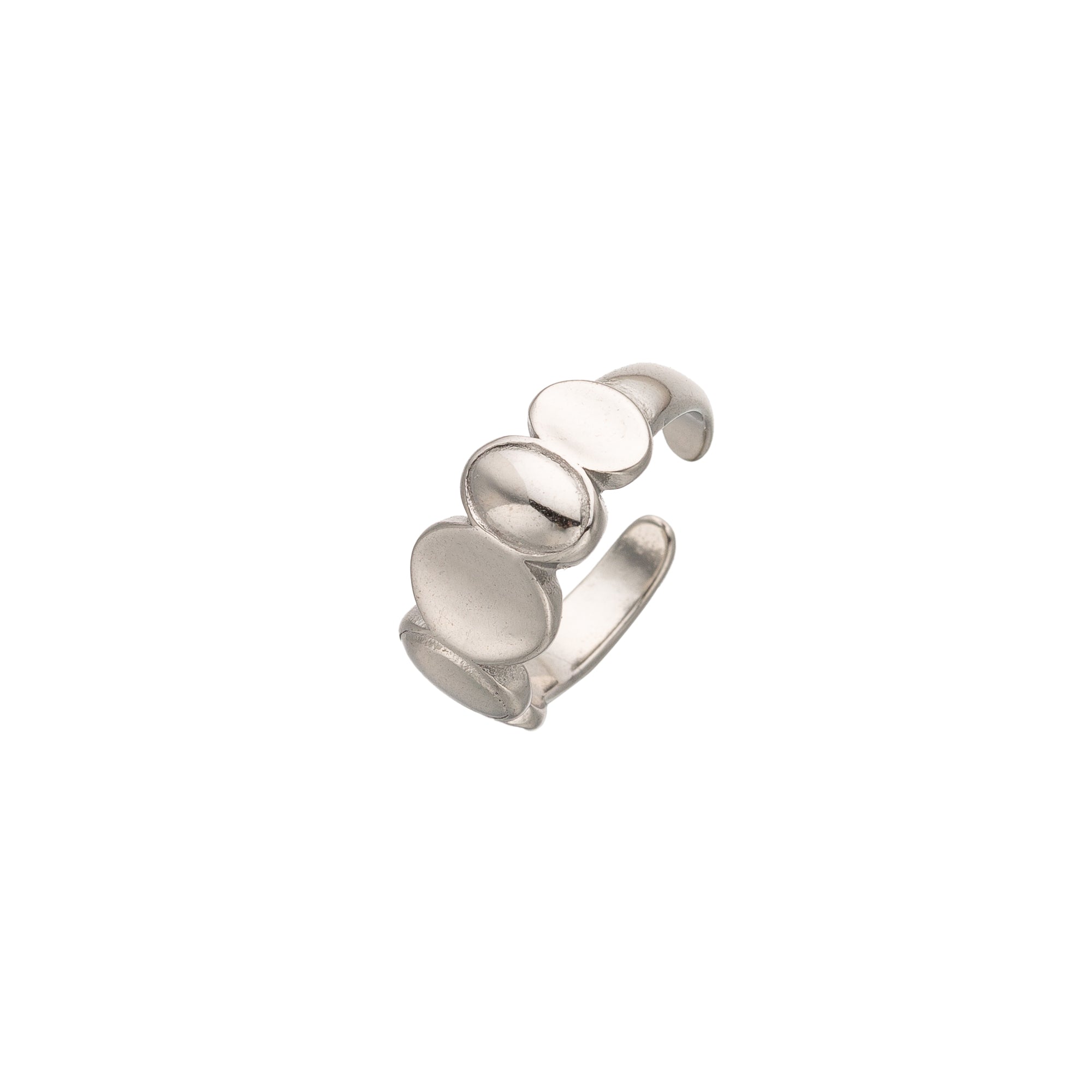 Silver Thick Stainless Steel Statement Adjustable ✦ RI-0067