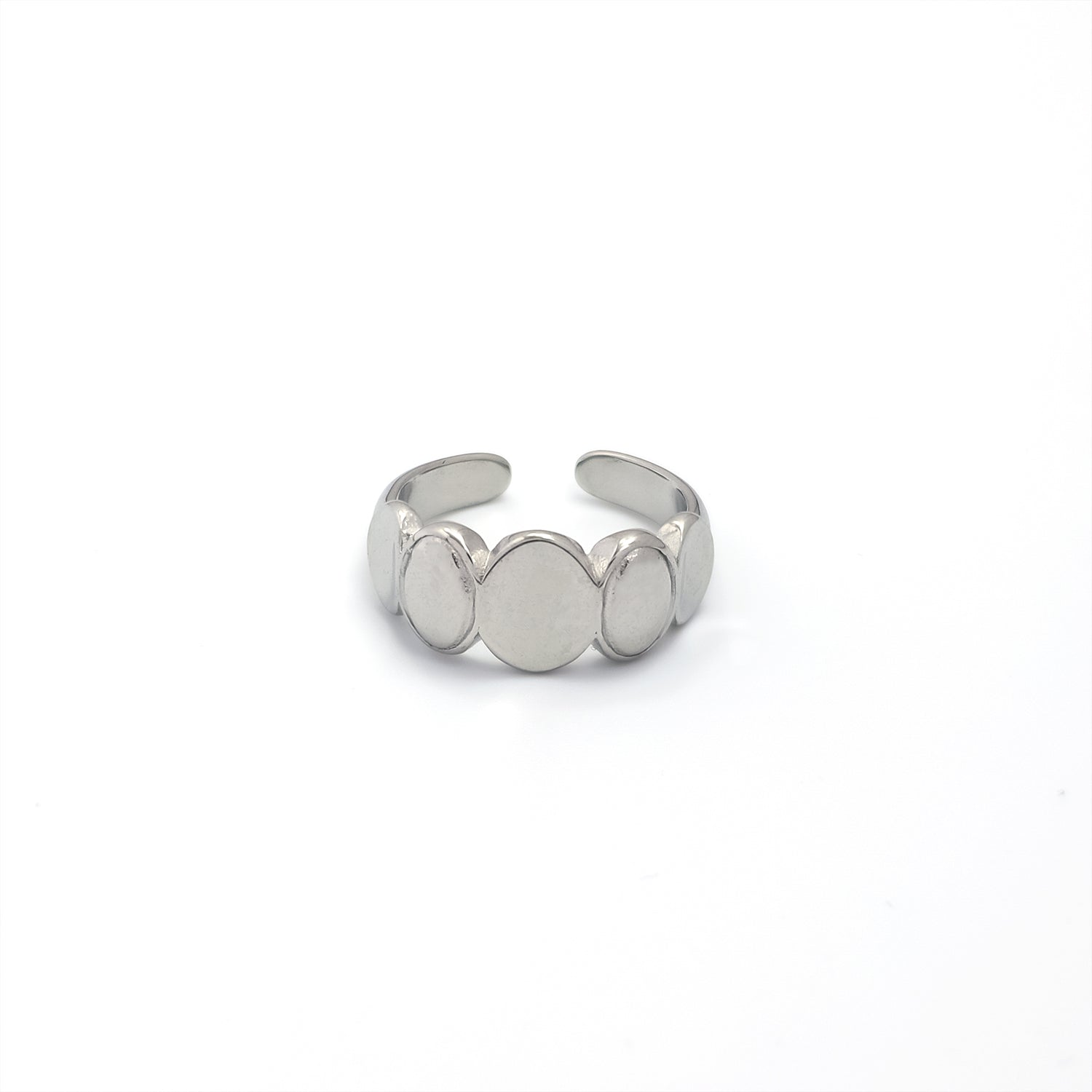 Silver Thick Stainless Steel Statement Adjustable ✦ RI-0067