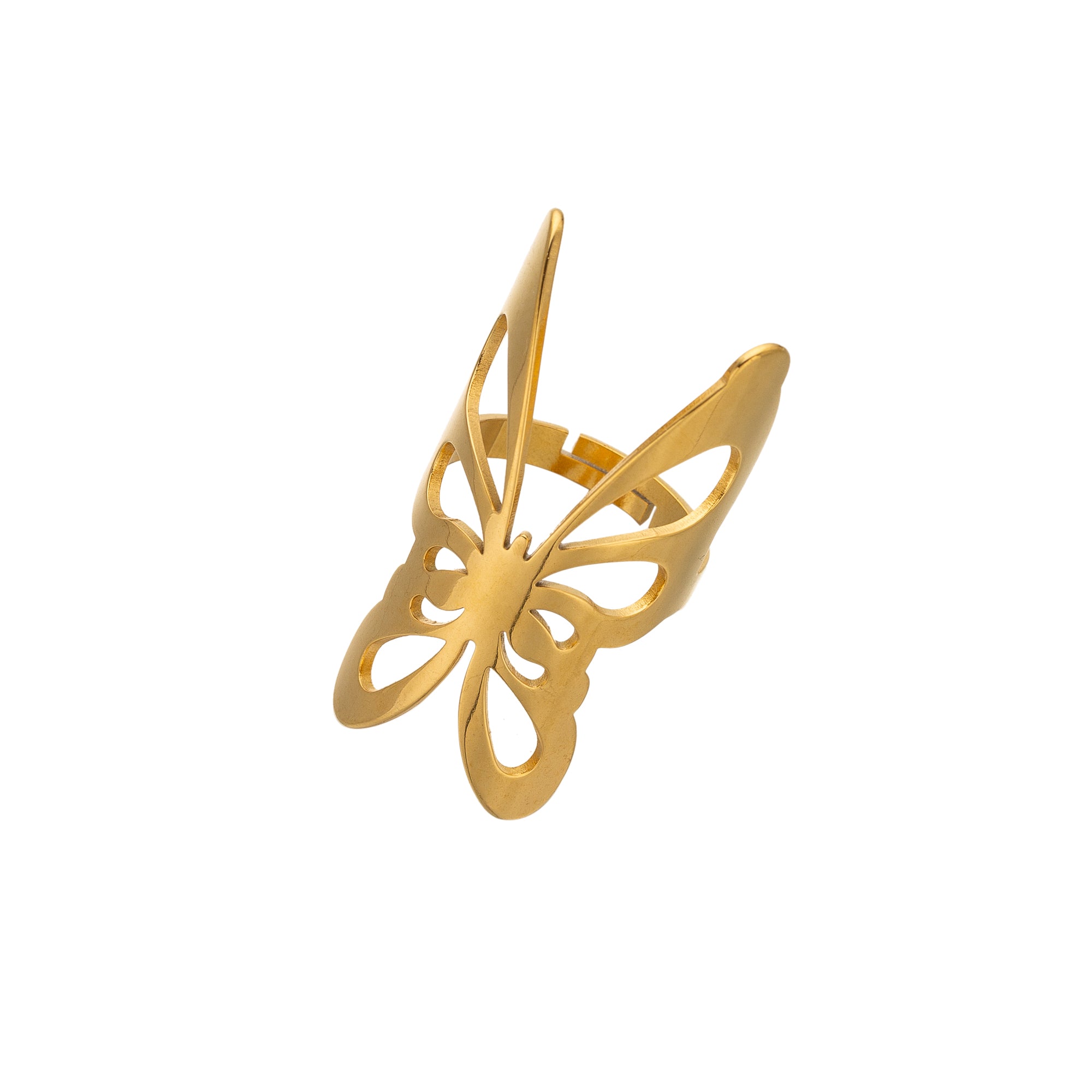 Gold Bold Stainless Steel Butterfly Adjustable ✦ RI-0068