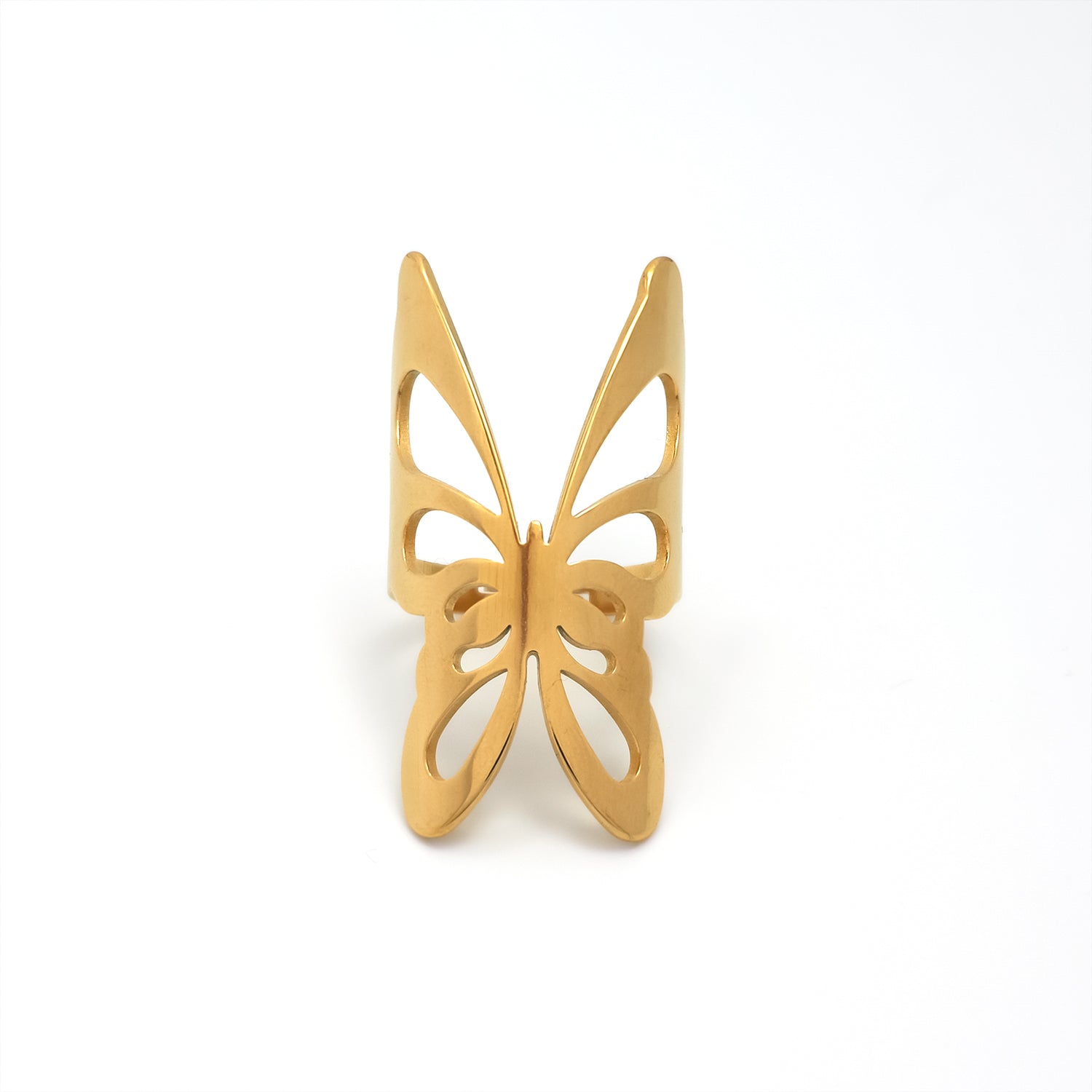Gold Bold Stainless Steel Butterfly Adjustable ✦ RI-0068