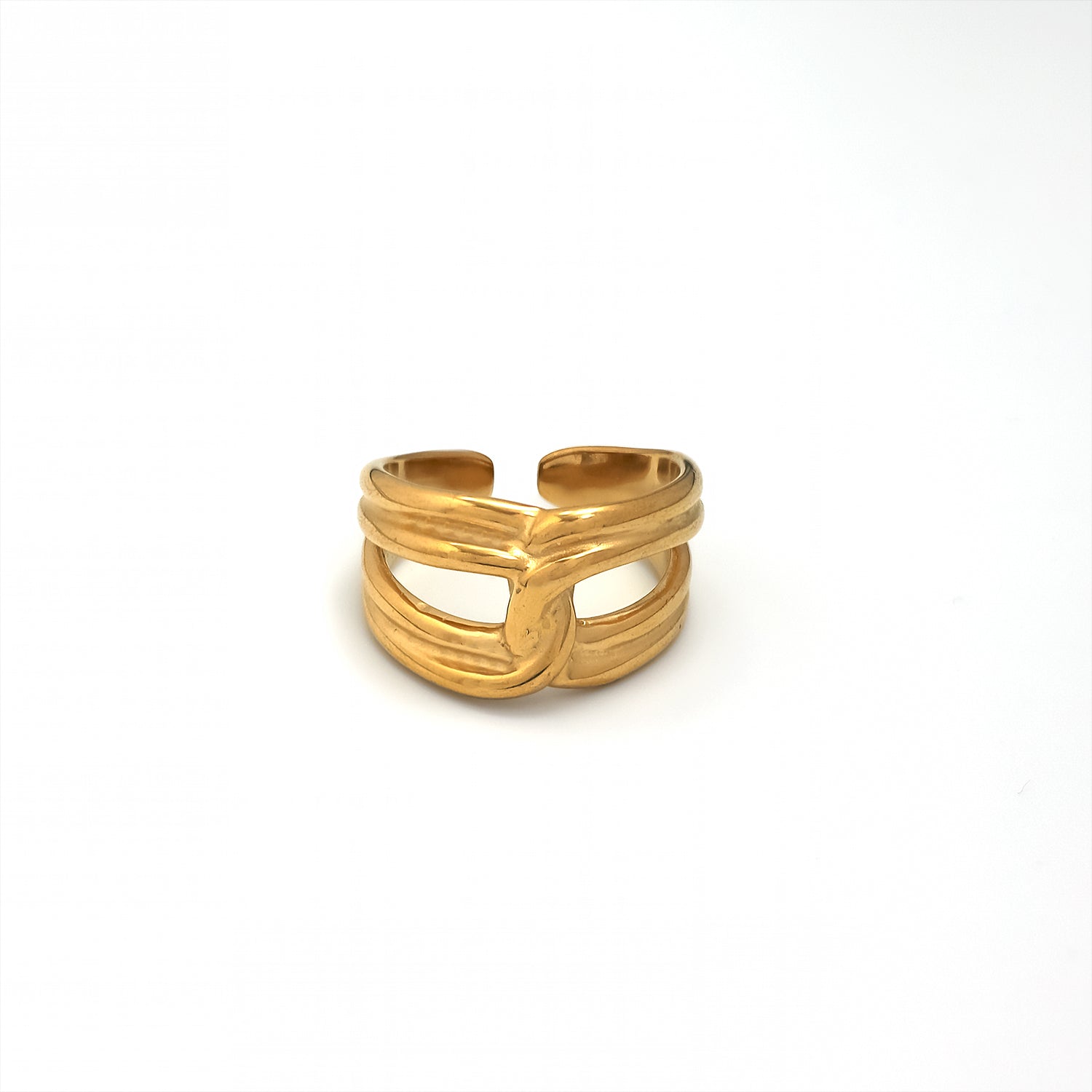 Gold Classic Stainless Steel Knot Adjustable ✦ RI-0070