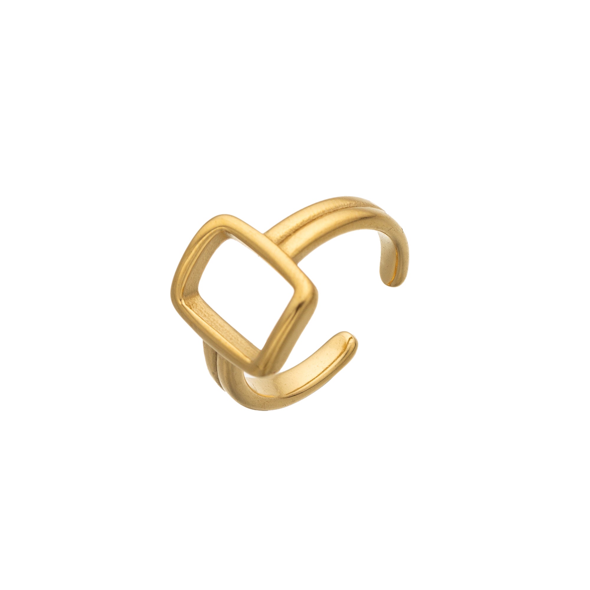Gold Dainty Stainless Steel Minimalist Adjustable Ring-00078