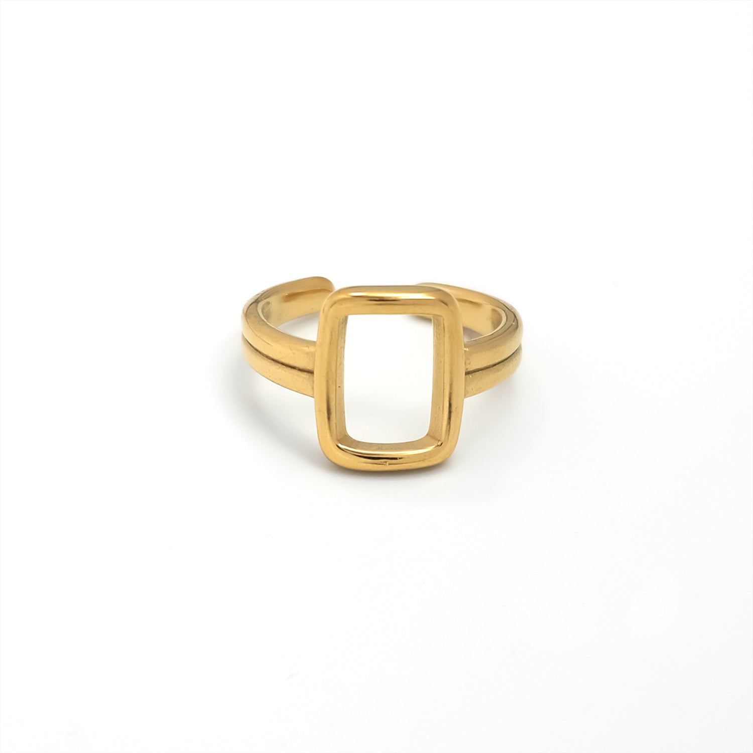 Gold Dainty Stainless Steel Minimalist Adjustable Ring-00078