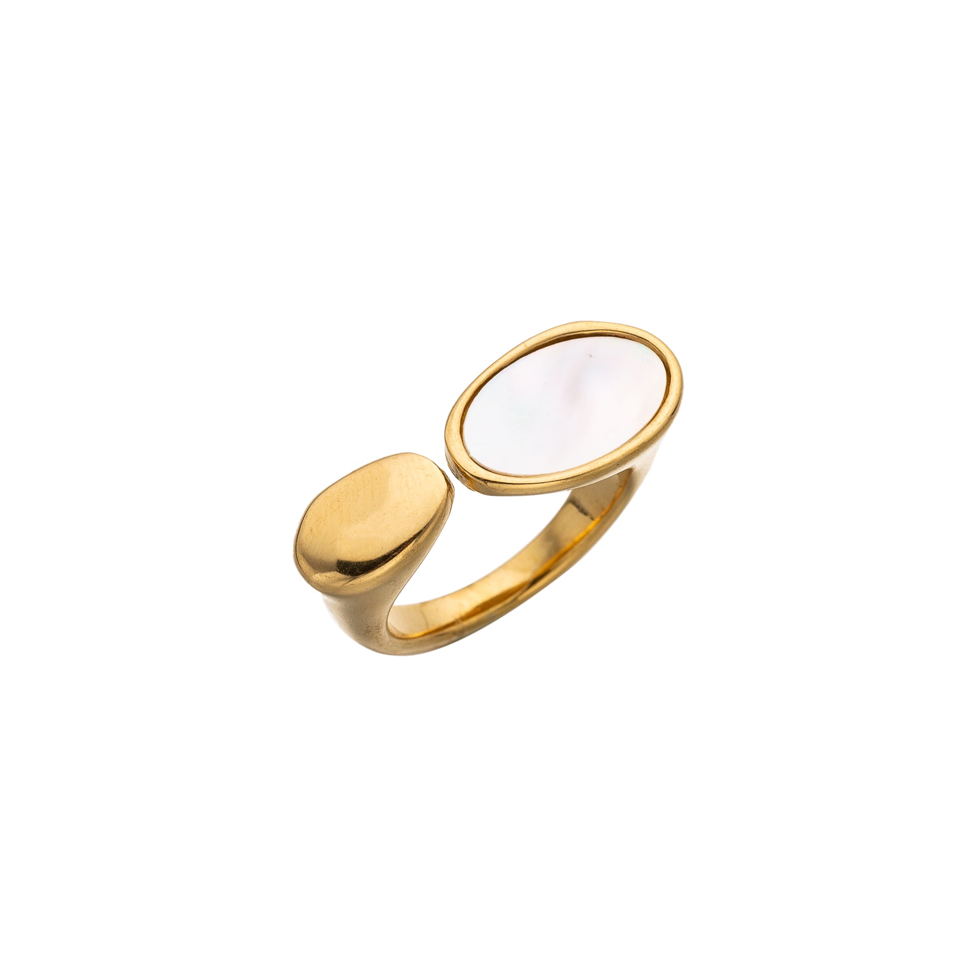 Gold Classic Stainless-Steel Pearl Chic 6 ✦ RI-0086