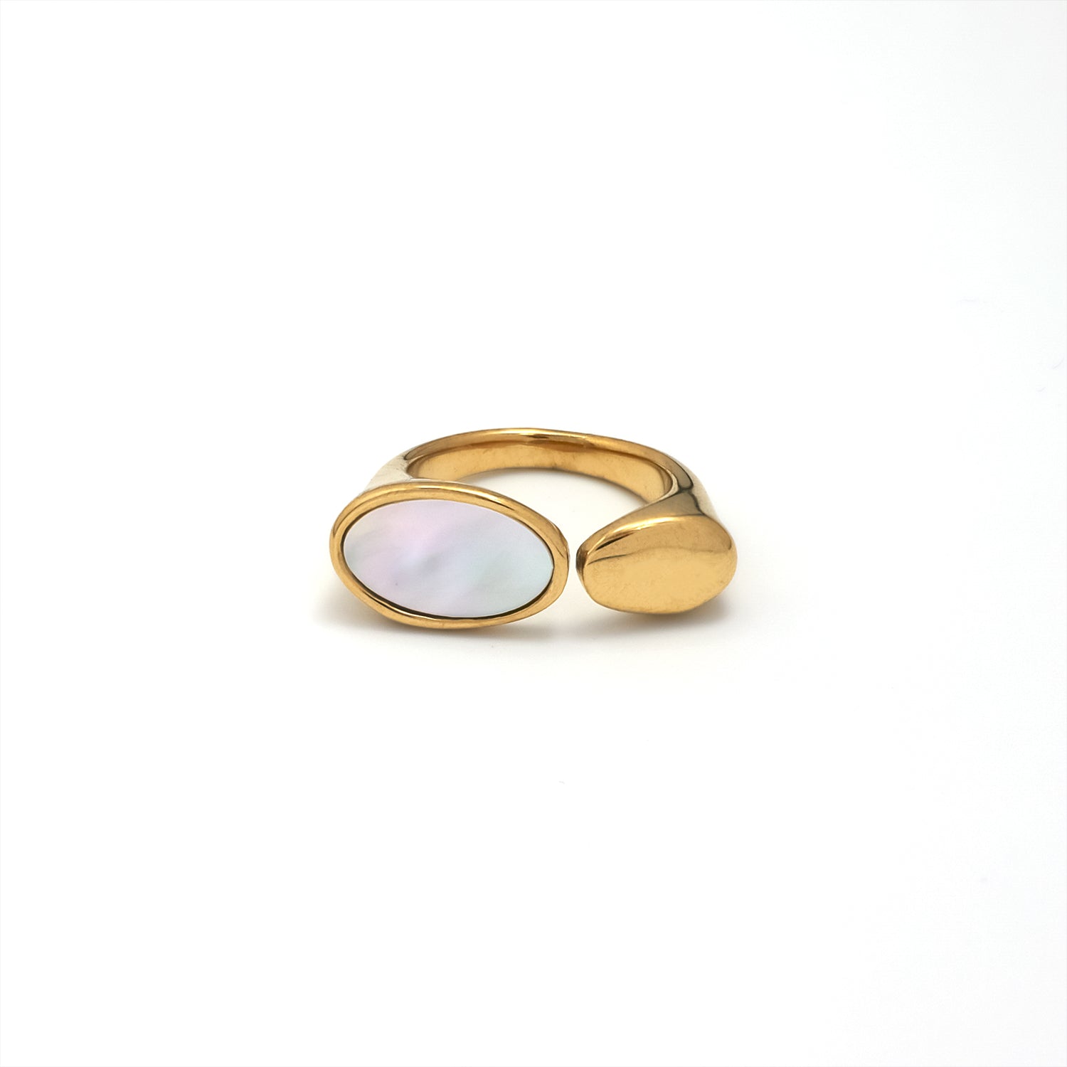 Gold Classic Stainless-Steel Pearl Chic 6 ✦ RI-0086