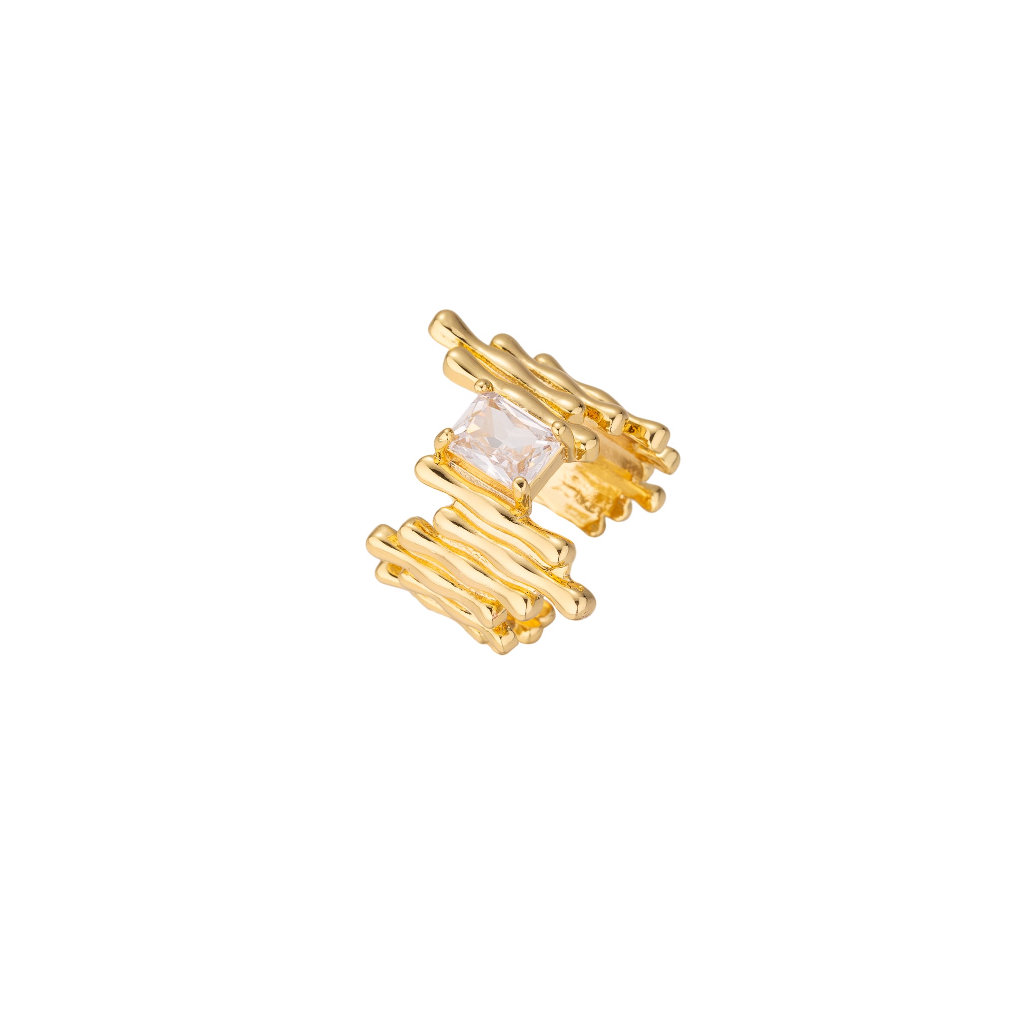 Gold Gilded Gold Chunky Adjustable Ring-00097 Ring-00098