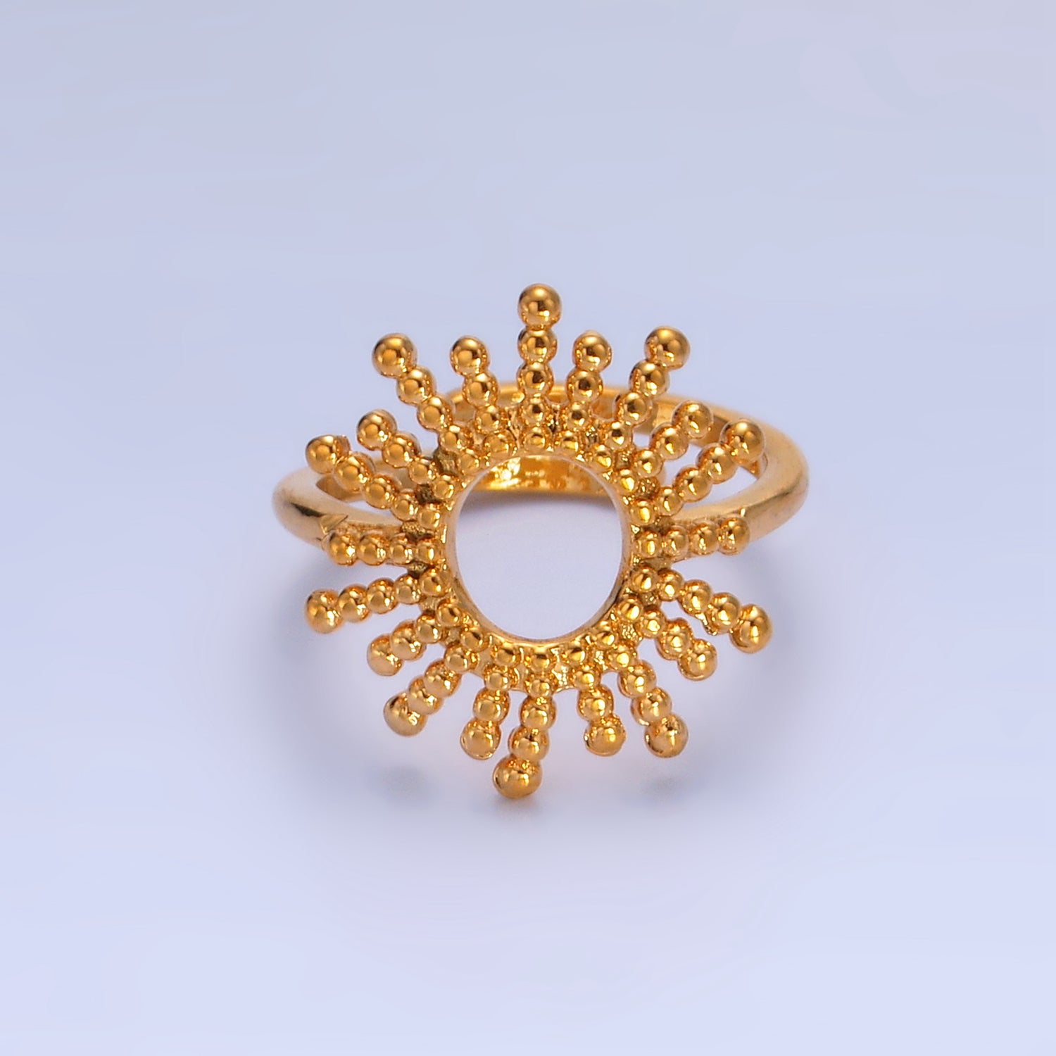 Gold Puffy Gold Celestial Adjustable Ring-00125