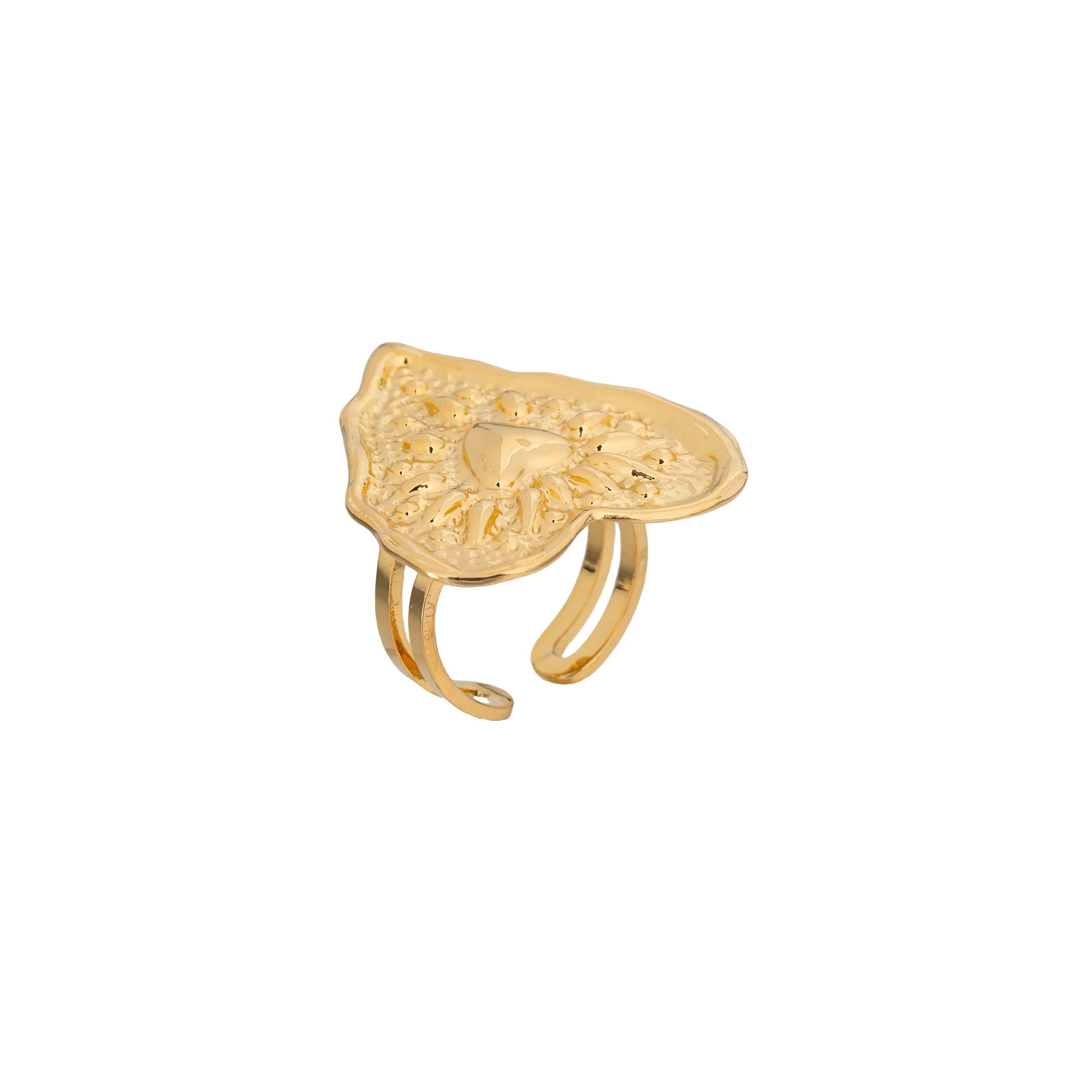 Gold Bold Stainless Steel Heart Adjustable ✦ RI-0316