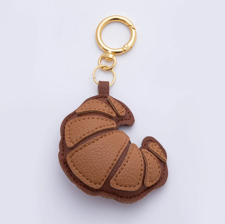 Croissant Leather Bag Charm / Keychain Accessory ✦ BC-21WB098