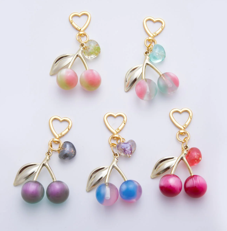 Cosmic Cherries bag charm, keychain ✦ BC-21WB007 - BC-21WB112