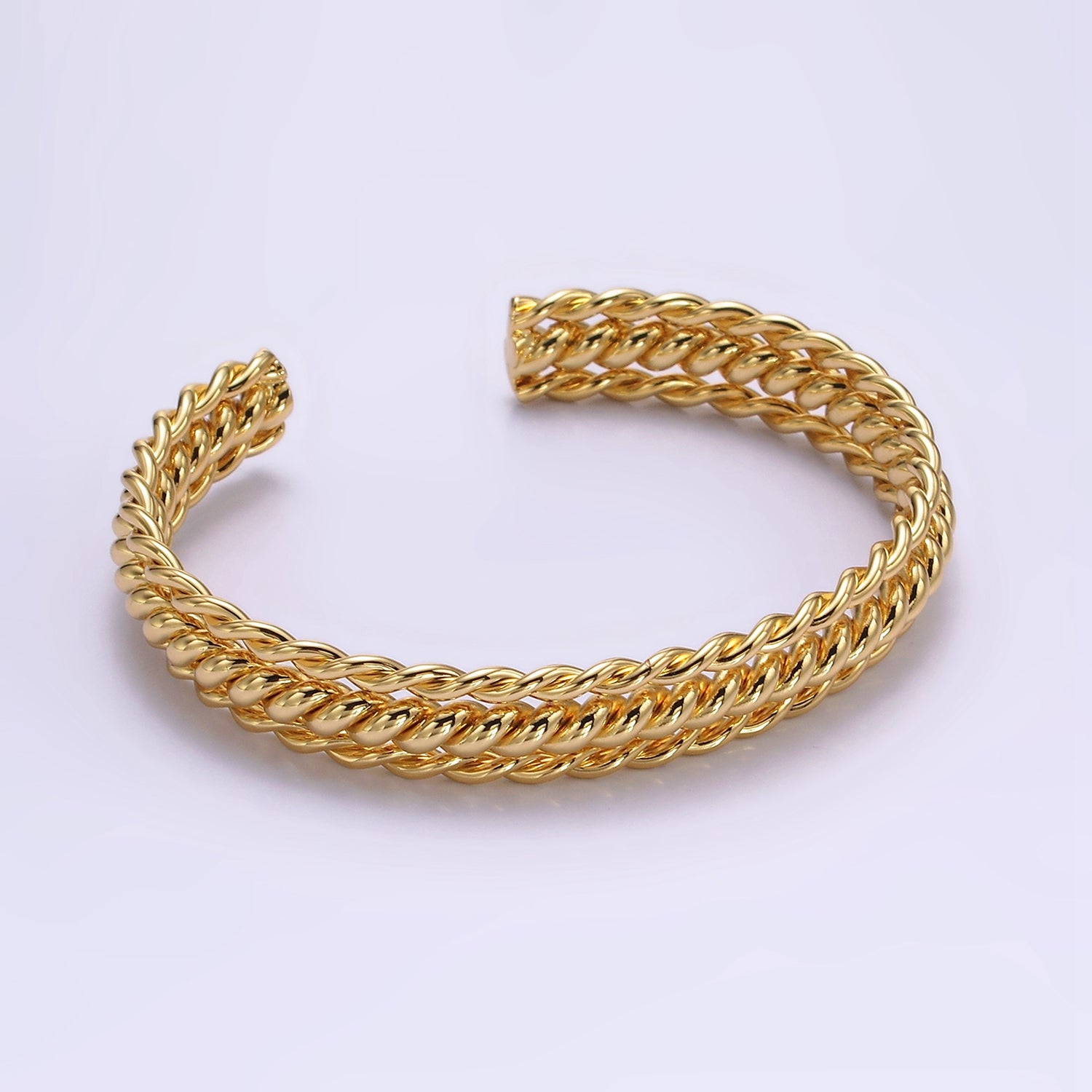 Twisted Cable Cuff Bangle ✦ BR-21WA1918