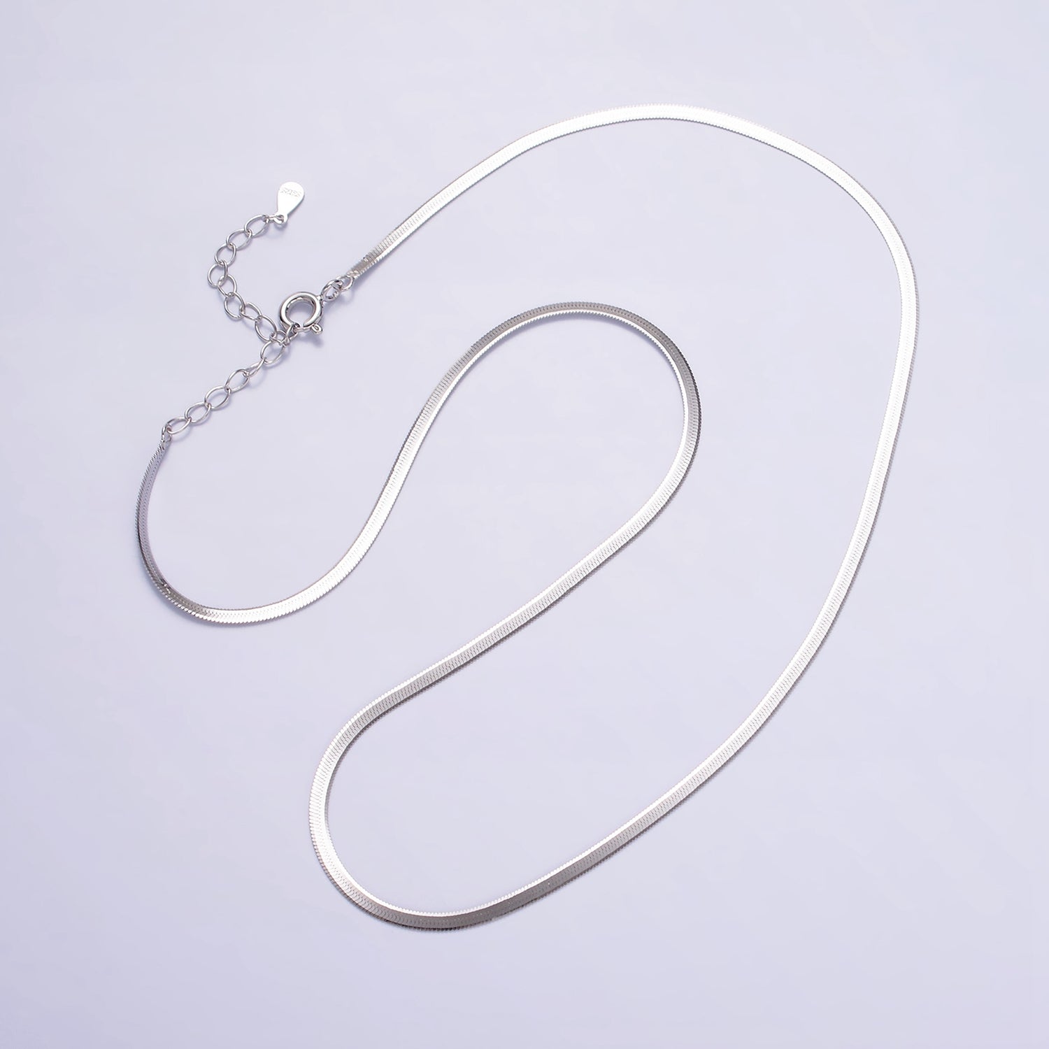 Herringbone Layering Chain Necklace CN-21WA2157 CN-21WA2158