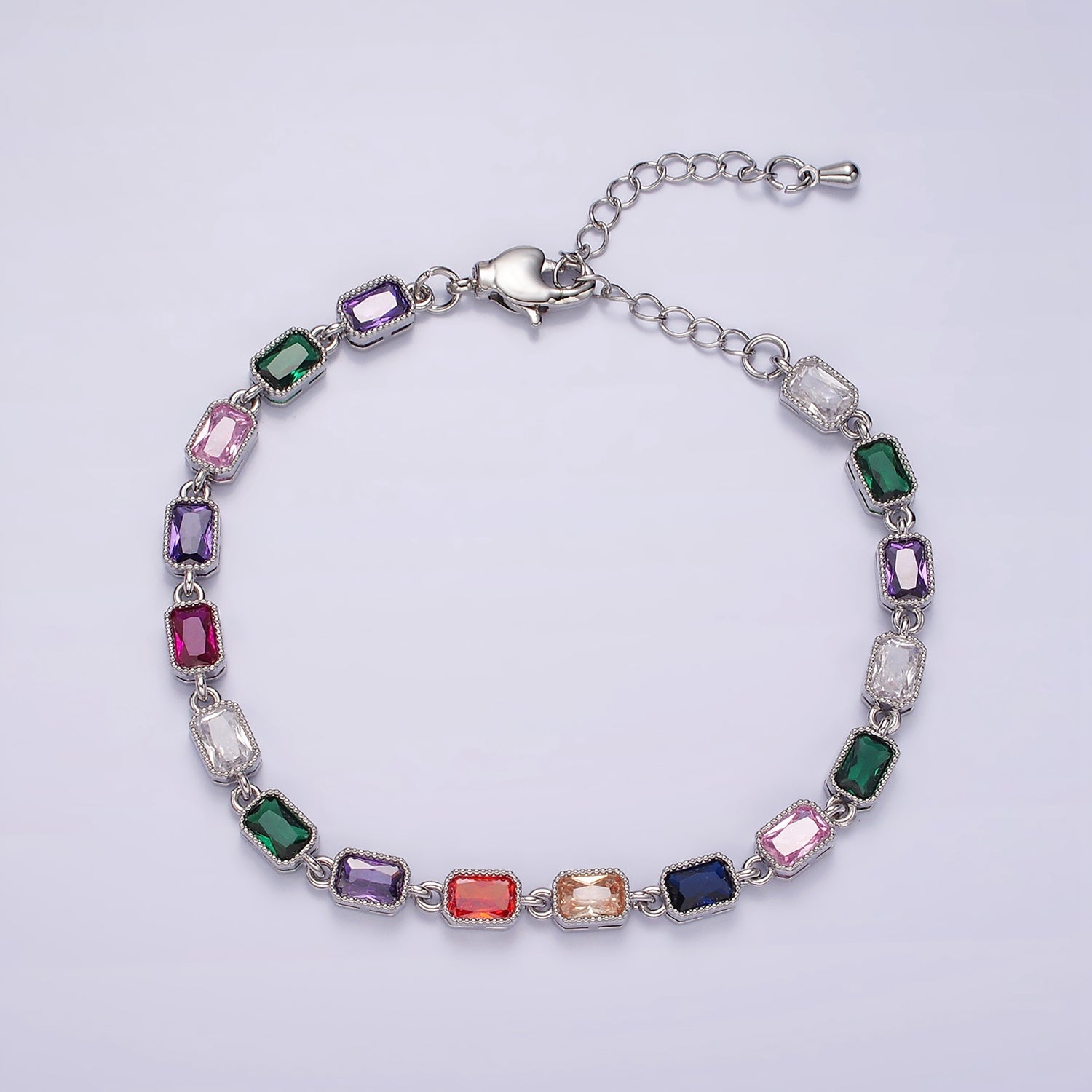 Gold Multicolor Stone Adjustable Bracelet ✦ BR-21WA2238 BR-21WA2239