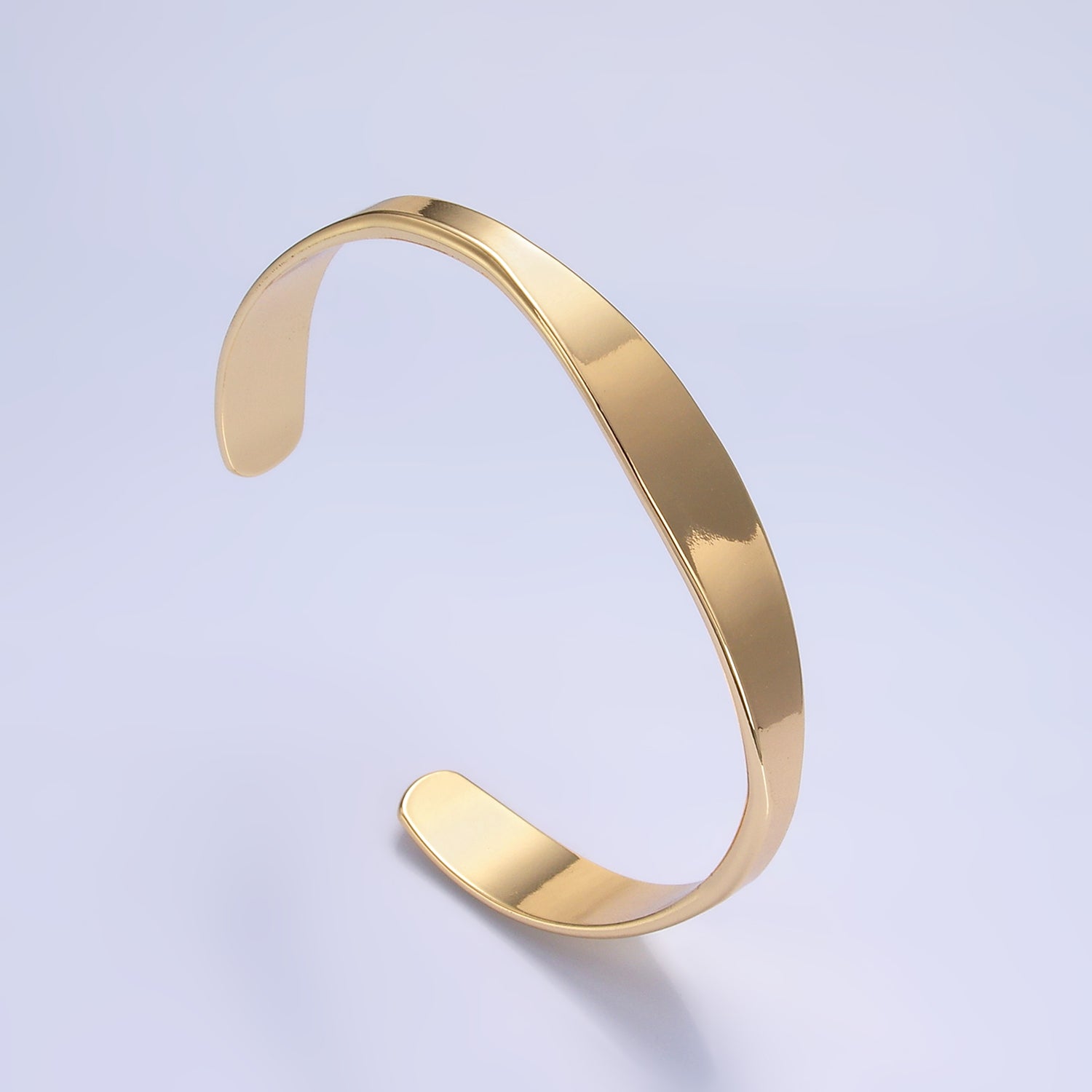Dainty Thin Gold Adjustable Cuff Bangle ✦ BR-21WA2663