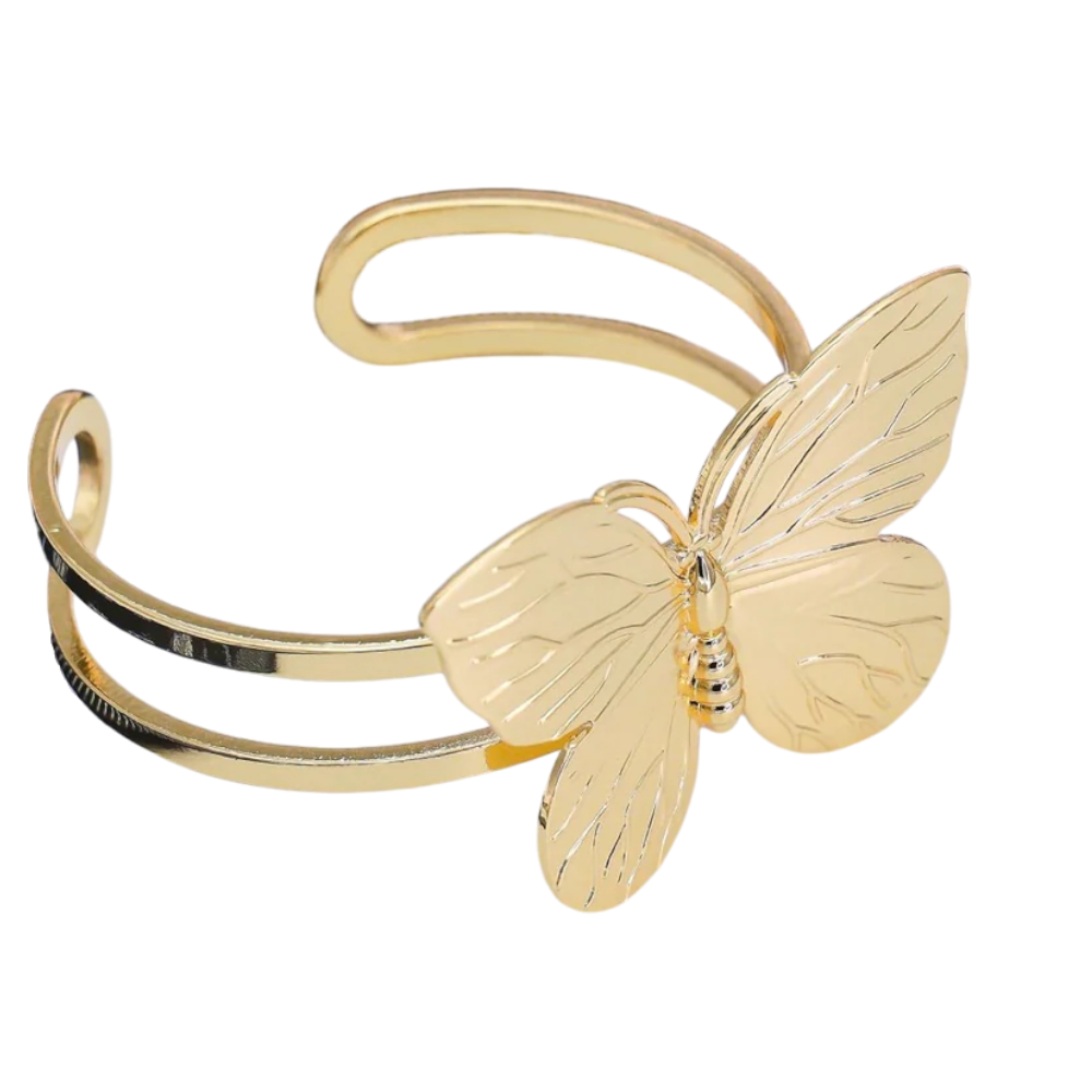 Butterfly Double Band Cuff Bracelet BR-21WA3237