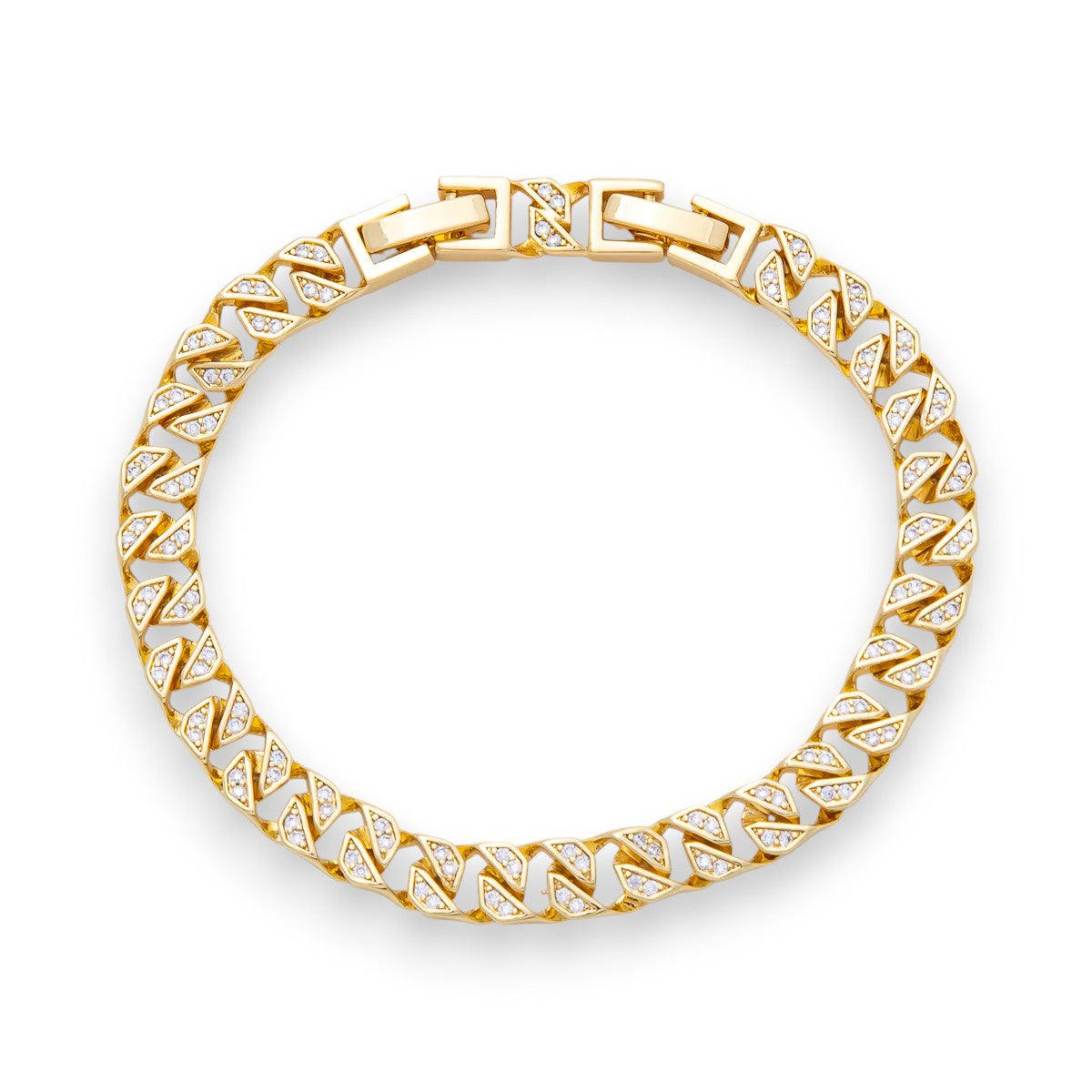 Micro Paved CZ Geometric Curb BR-21WA3880