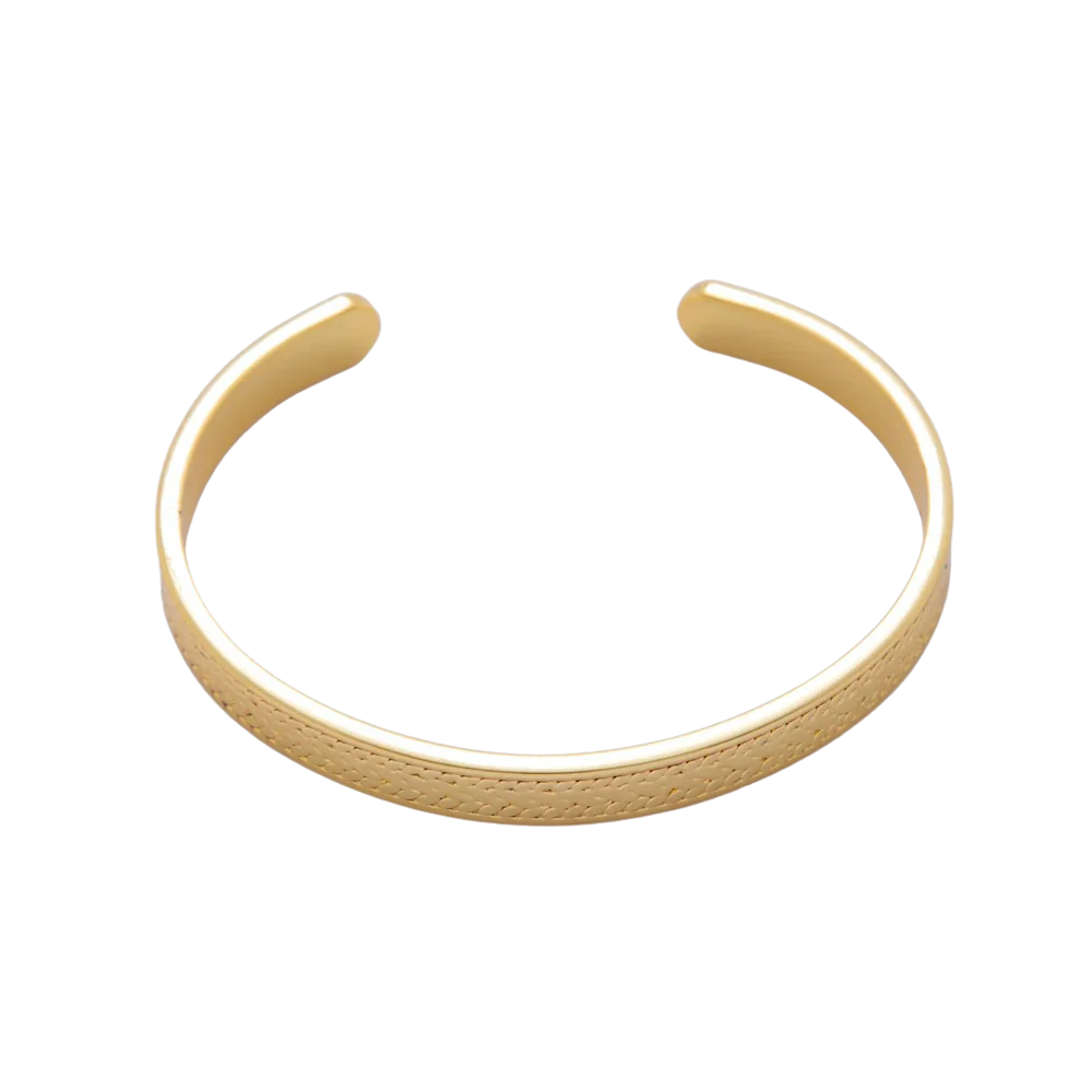 Geometric Line Engraved Wide Cuff Bracelet ✦ BR-21WA3294