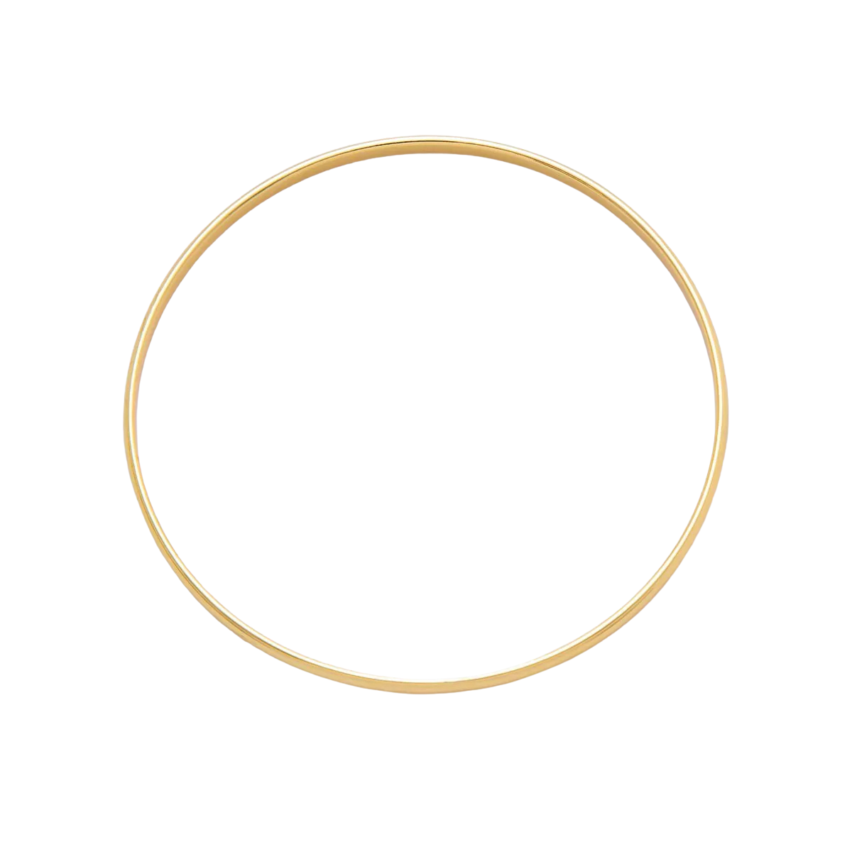 Gold Stainless Steel Dainty Minimalist Classic Circle Round Bangle Bracelet ✦ BA-21WA3470