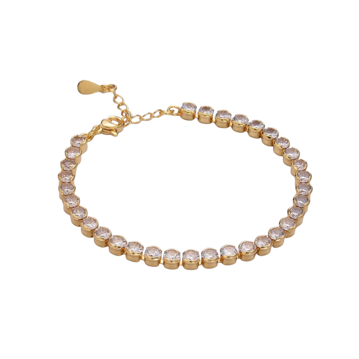 Round CZ Diamond Tennis Bracelet