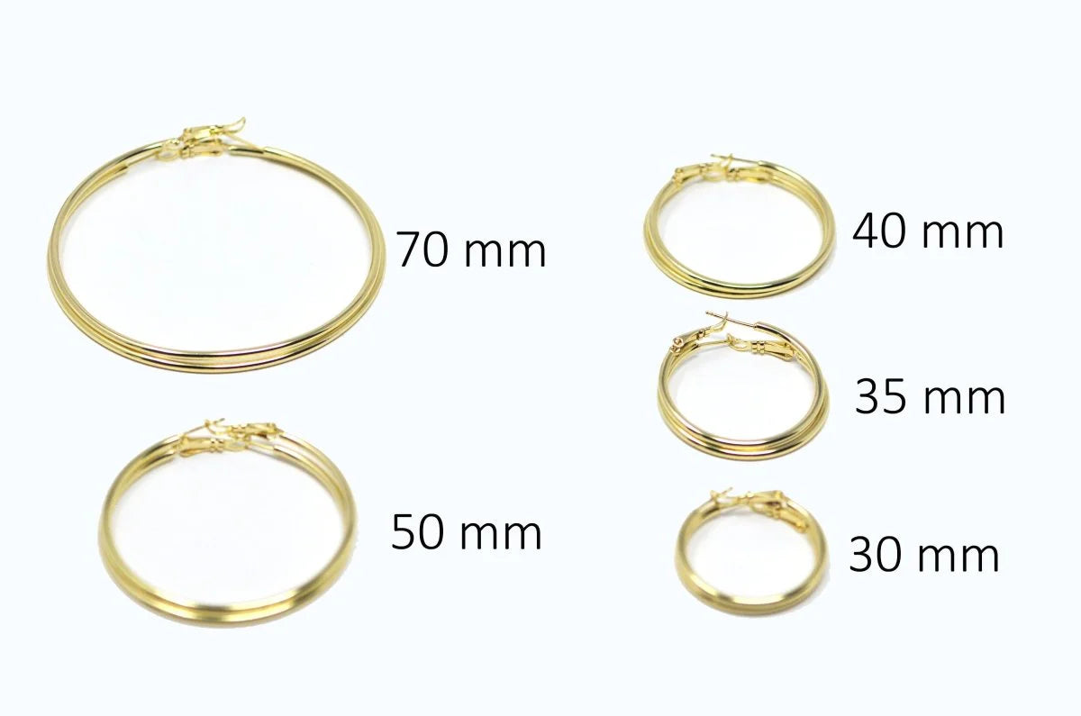 Minimalist Hinge Lock Hoop Earrings 45mm-50Mmm EA-21Q0477