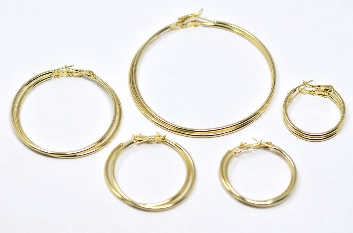 Minimalist Hinge Lock Hoop Earrings 45mm-50Mmm EA-21Q0477