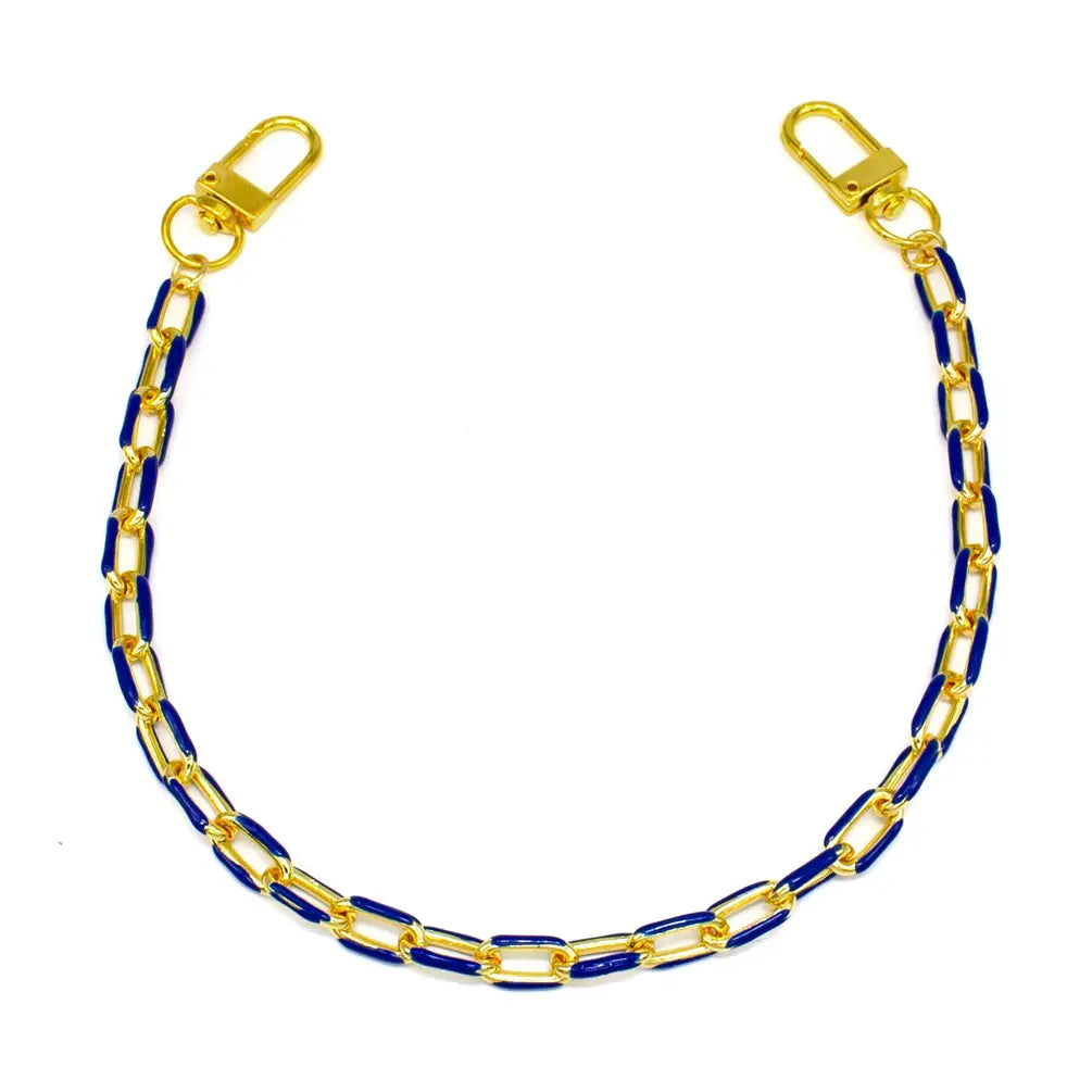 Blue Enamel Paper Clip Bag Chain/Phone Strap PH-SJ0060