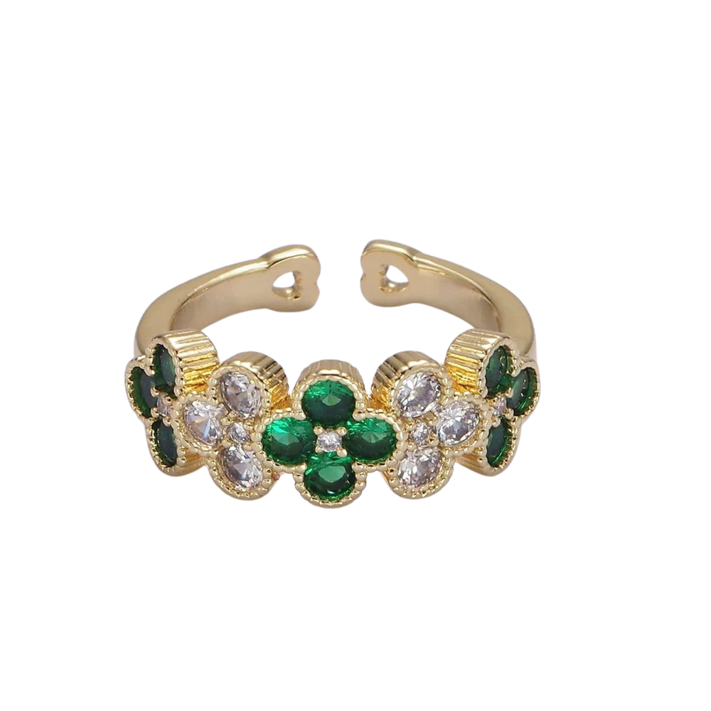 CZ Multi-Color Flower Ring