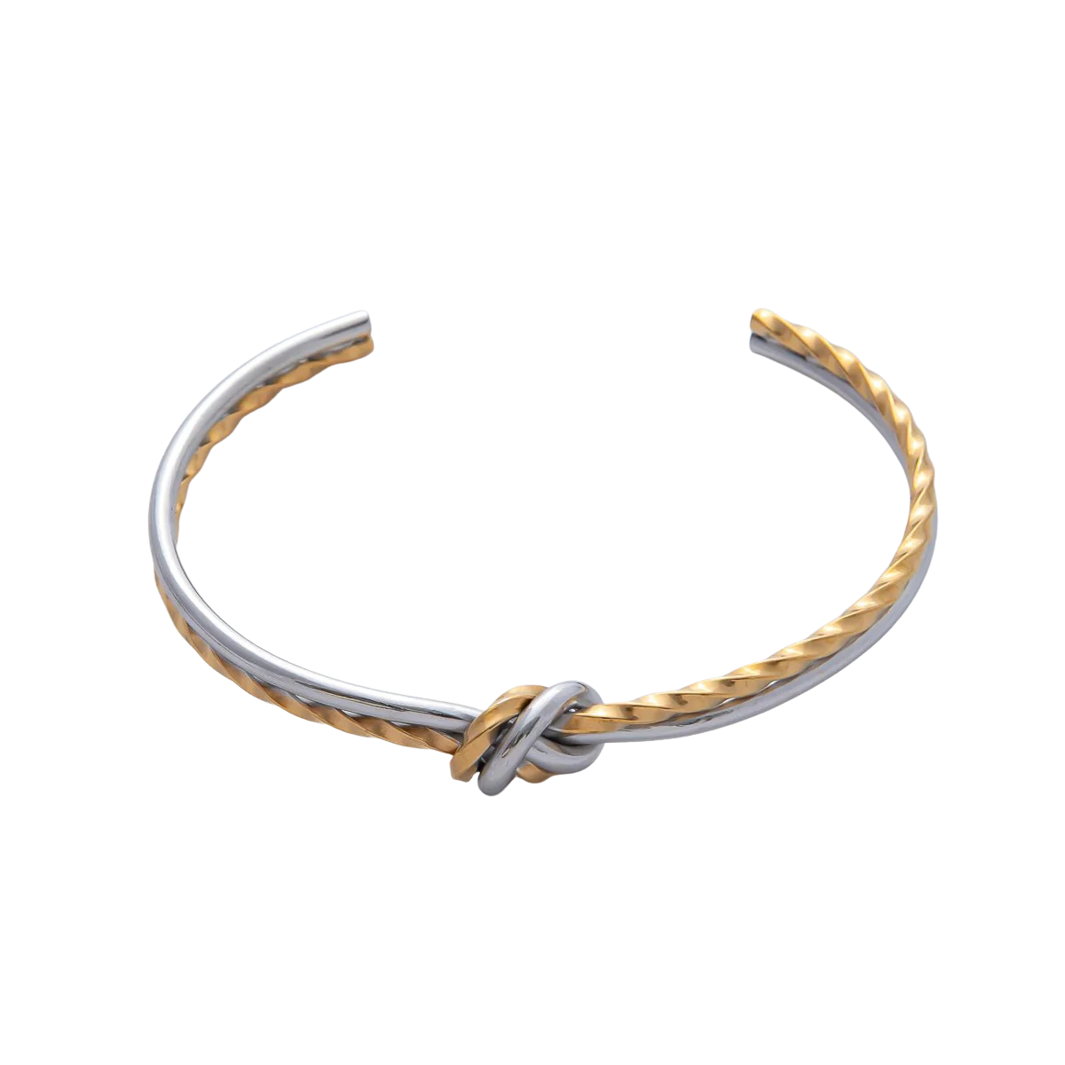 Gold / Mixed Metal Knot Cuff Bracelet