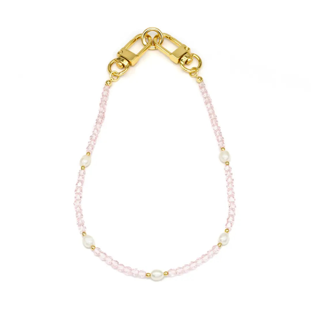 Pink Glass Bead Pearl Bag Chain/Phone Strap PH-SJ0058