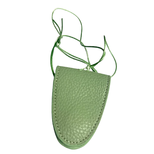 PISTACHIO GREEN GLASSES LEATHER PU NECKLACE CARRIER AC-0017