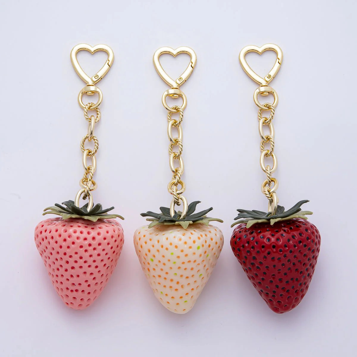Strawberry bag charm Red, Pink, White BC-21WB187 BC-21WB189