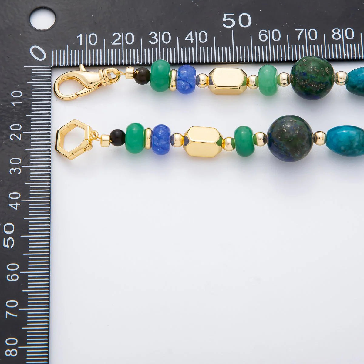 Multicolor Dyed Agate Gemstone 19 Inch Beaded Necklace NC-21WA3382