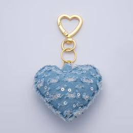 Blue Denim Puffy Heart ✦ BC-21AB145 - BC-21AB145