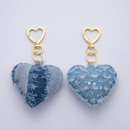Blue Denim Puffy Heart ✦ BC-21AB145 - BC-21AB145