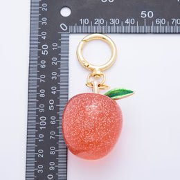 Red Apple Fruit Resin Bag Charm BC-21WB010