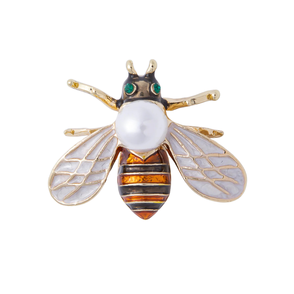 Enamel Multi-Color Queen Bee Pearl Pin Brooch BH-21BH018