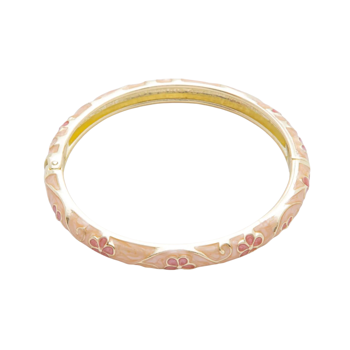 Floral Artisan Enamel Bangle Bracelet