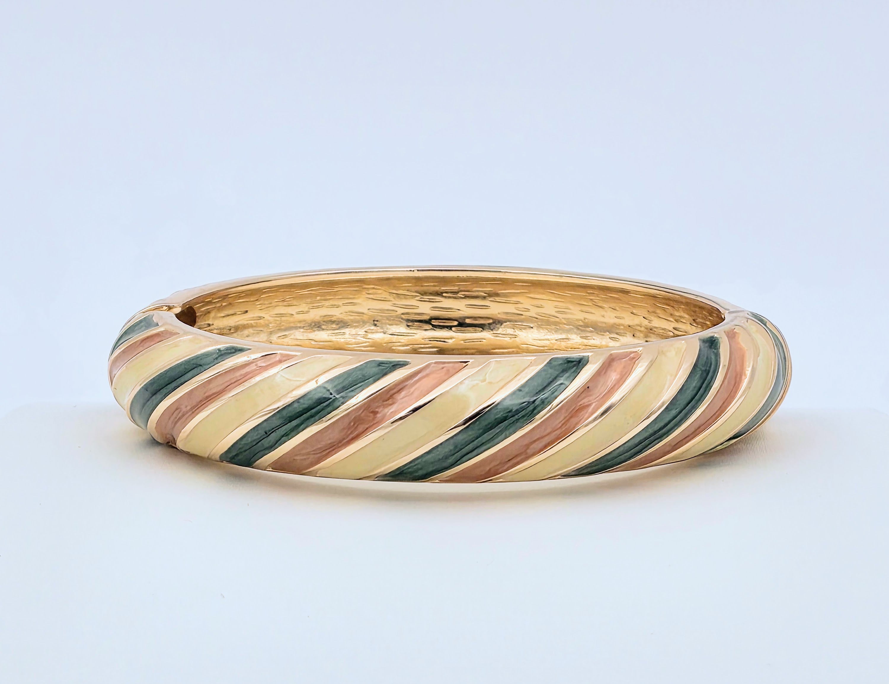 Enamel Green Beige Brown Bangel BRACELET-21WA03335