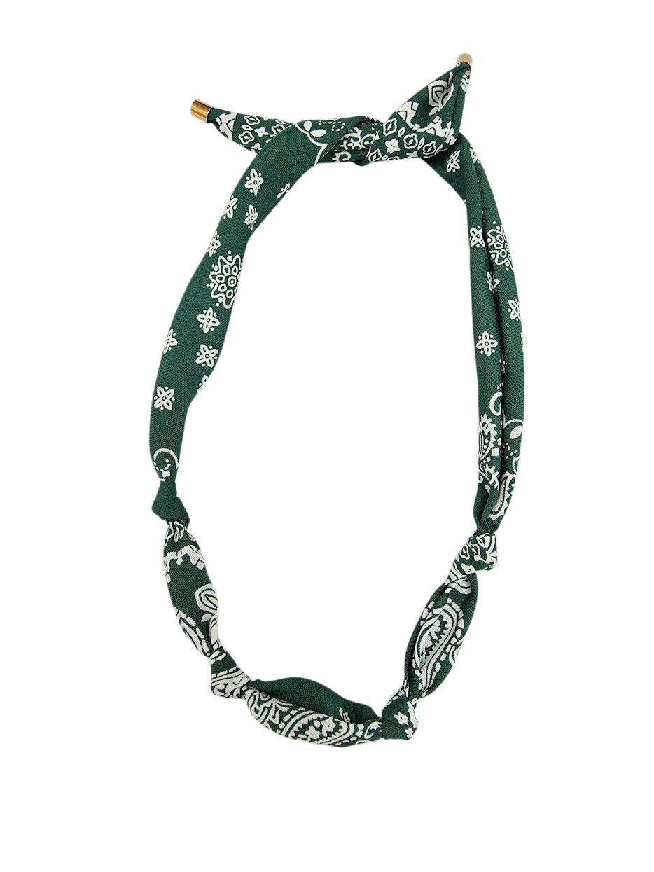 Green Scarf Bandanna Necklace NC-2043