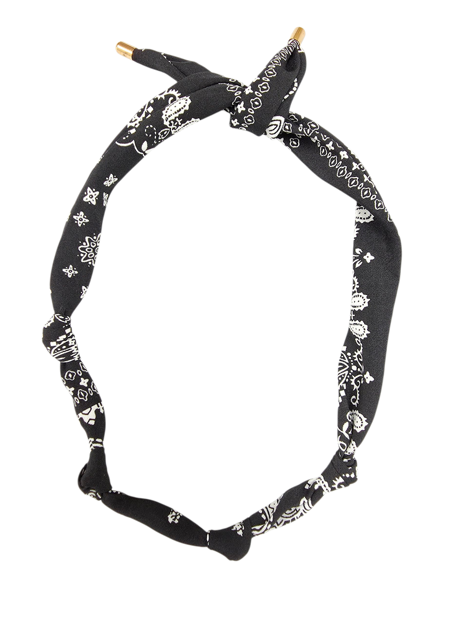 Black scarf bandanna necklace NC-2045