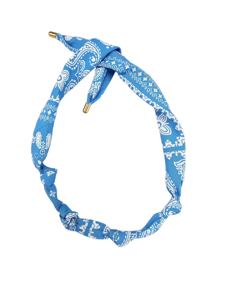 Baby Blue Scarf Bandanna Necklace NC-2049