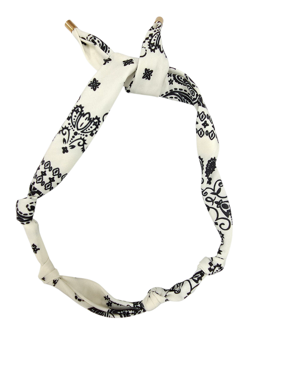 White Scarf Bandanna Necklace NC-2048